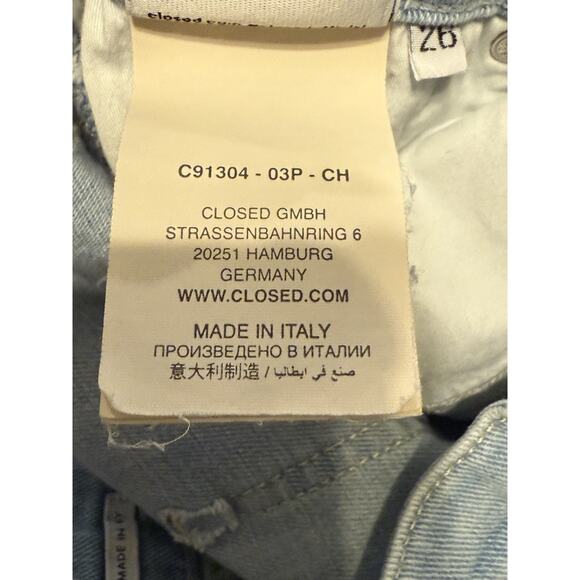 Closed Glow Up High Rise Wide Leg Jeans Women’s 26 Light Blue. C91304-03-CH - Picture 6 of 10